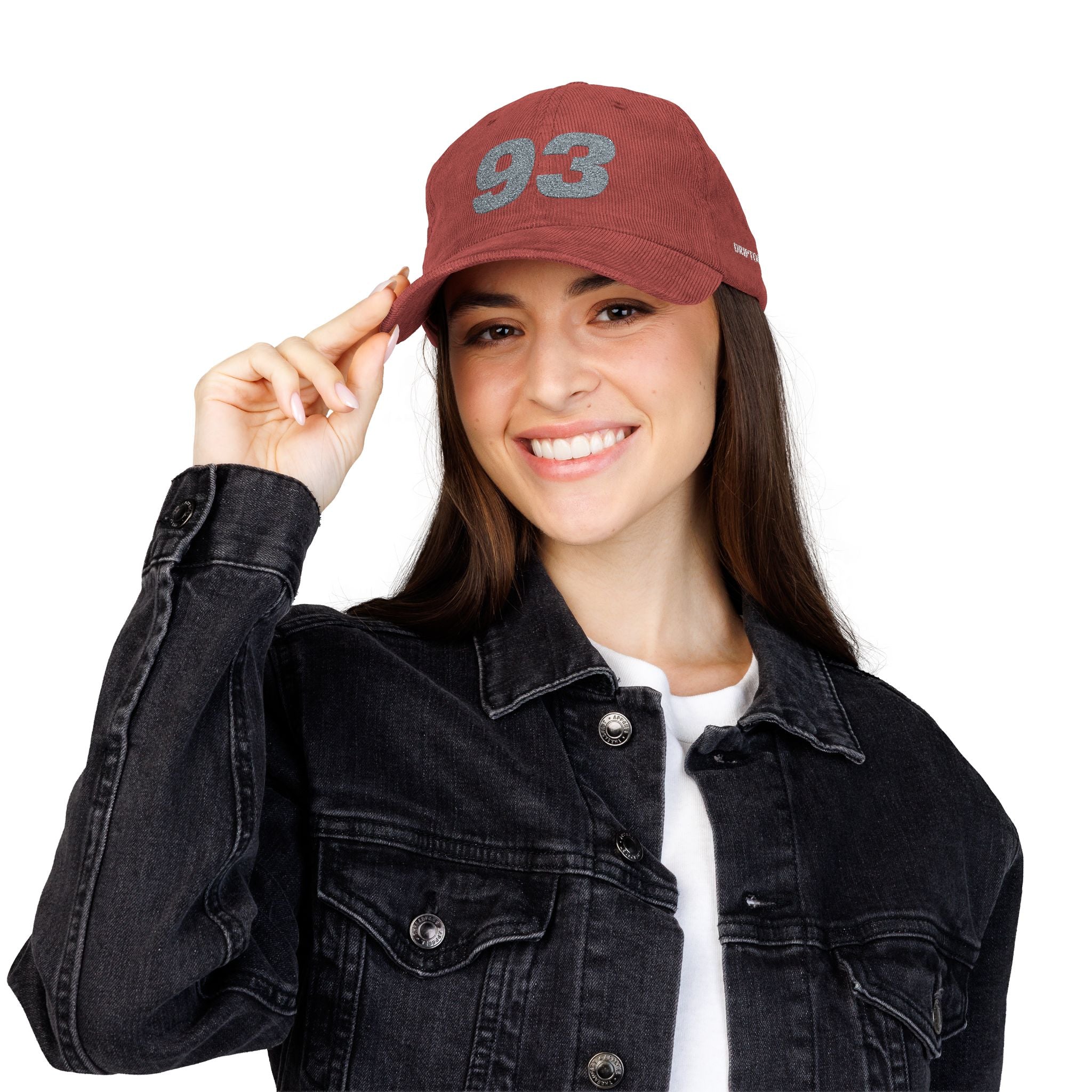 Vintage Corduroy Baseball Cap — Embroidered '93' Retro Dad Hat